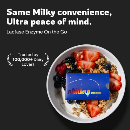 Milky Lactose Intolerance Pills - 10,800 FCC - Dairy Relief for Lactose